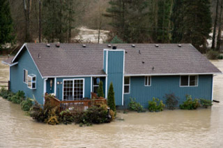 flooded house