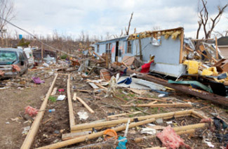 mobile home destroyed by tornado